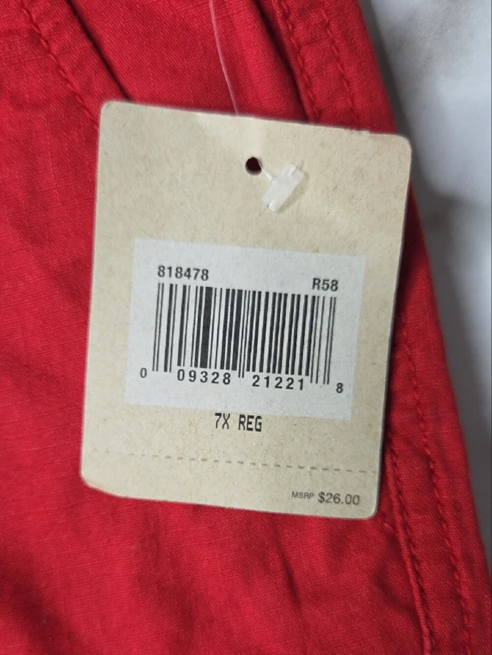 Levi's Boy's Bright Red Elastic-Waist Flat Front Shorts